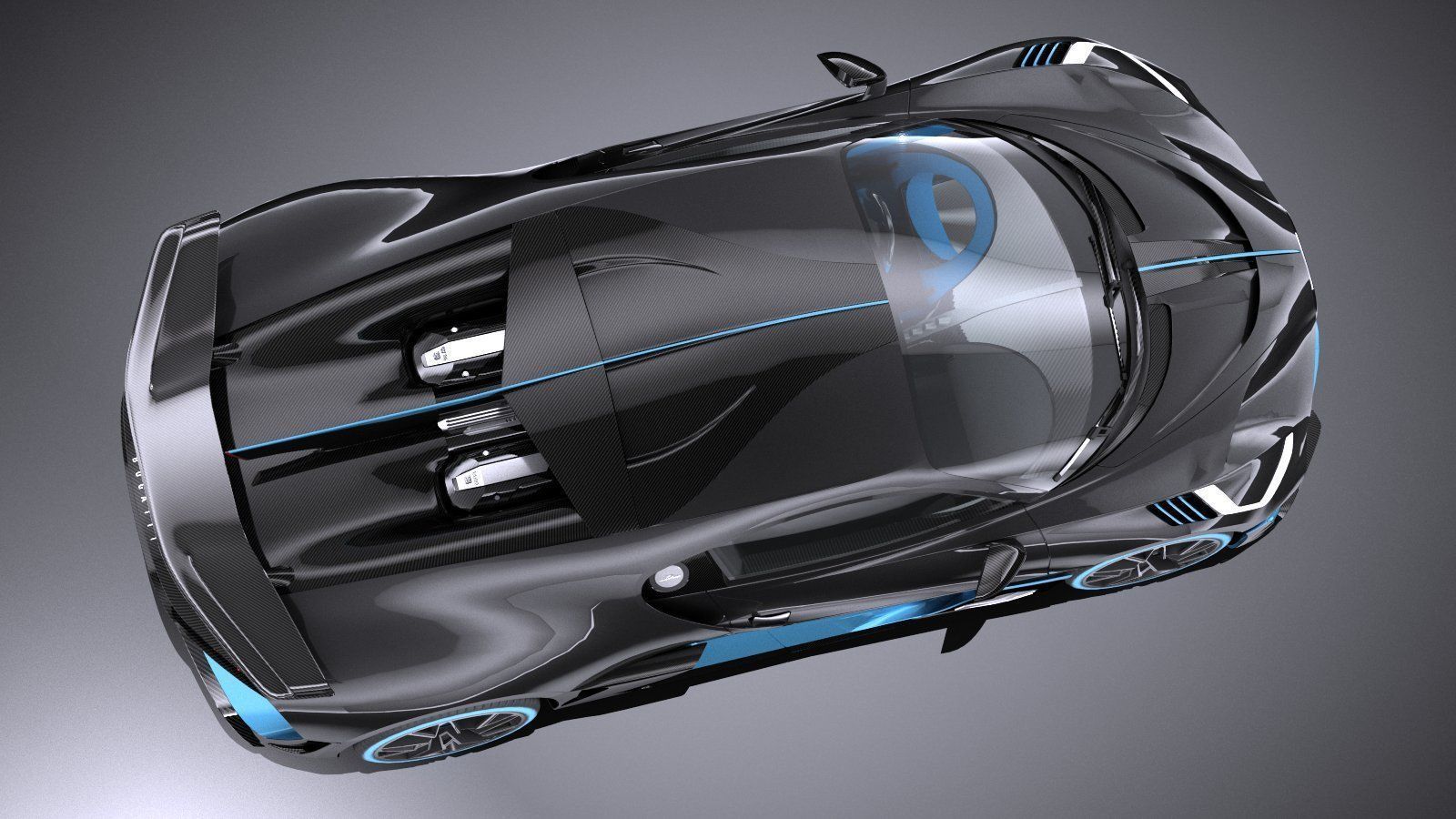 LowPoly Bugatti Divo 2019 Low-poly 3D model_5