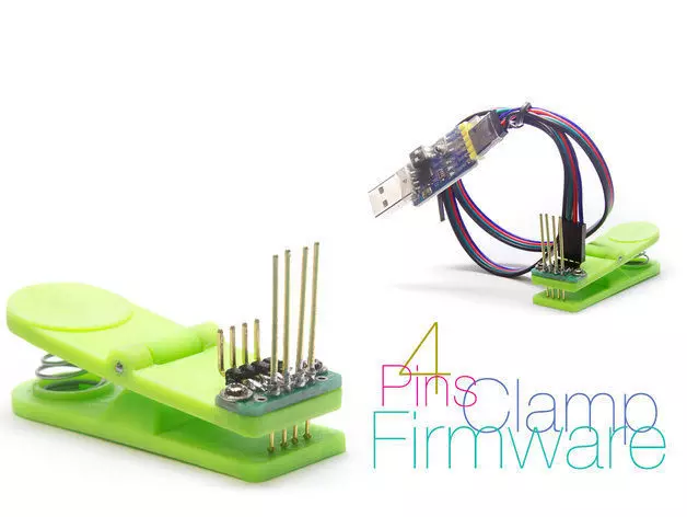 Clamp for firmware controllers 4 pins Free 3D model