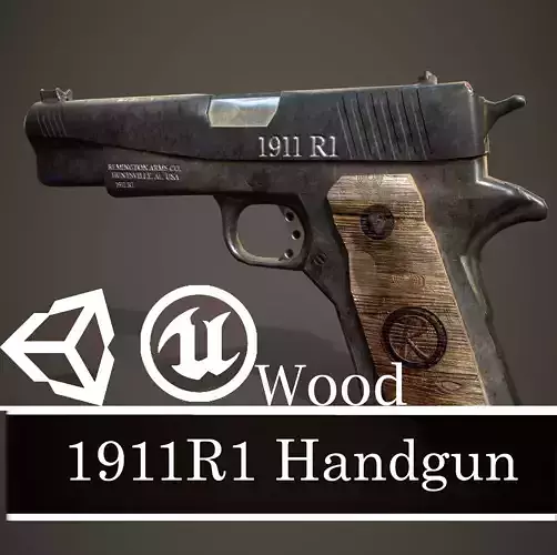 1911R1 Handgun Handle of Wood Version