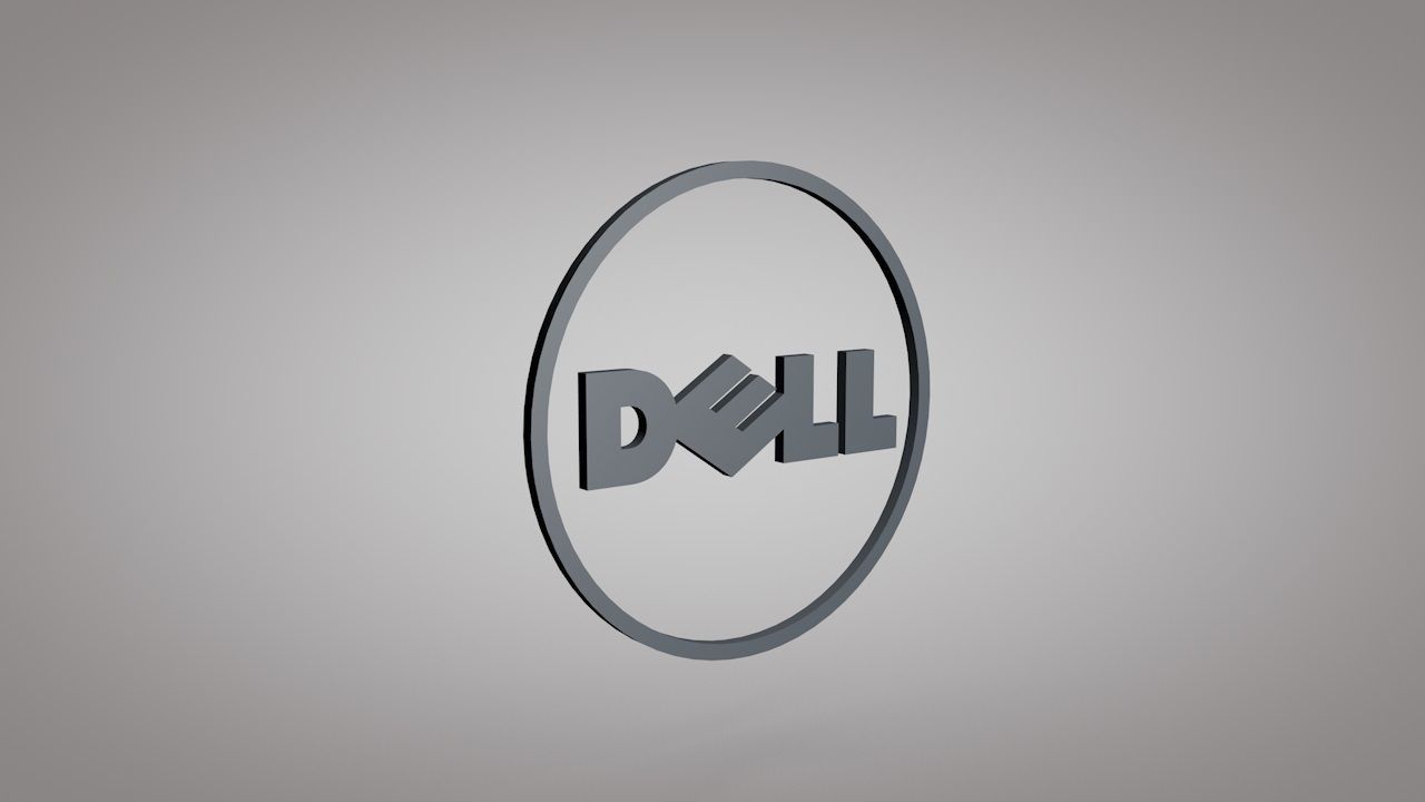Dell Logo 3D Model Low-poly 3D model_2