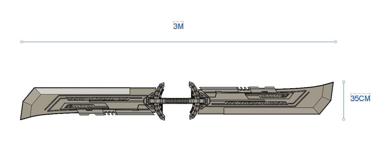 Thanos sword End game Hot toy figure 3D print model_1