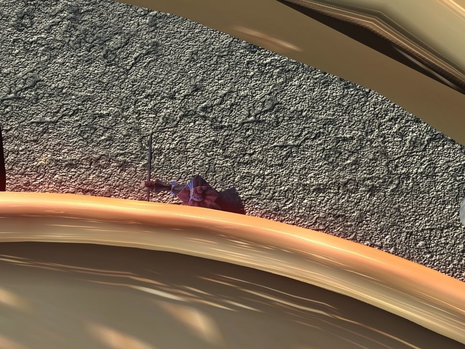 Golden demon head terrain Low-poly 3D model_17