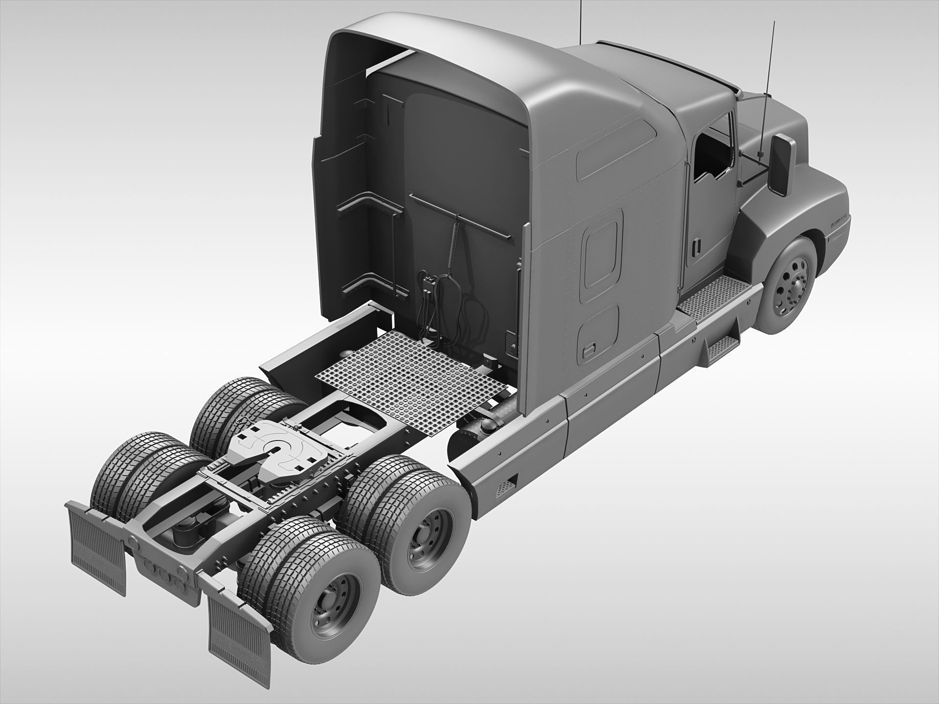 Kenworth T600 1985 - 2008 3D model_10