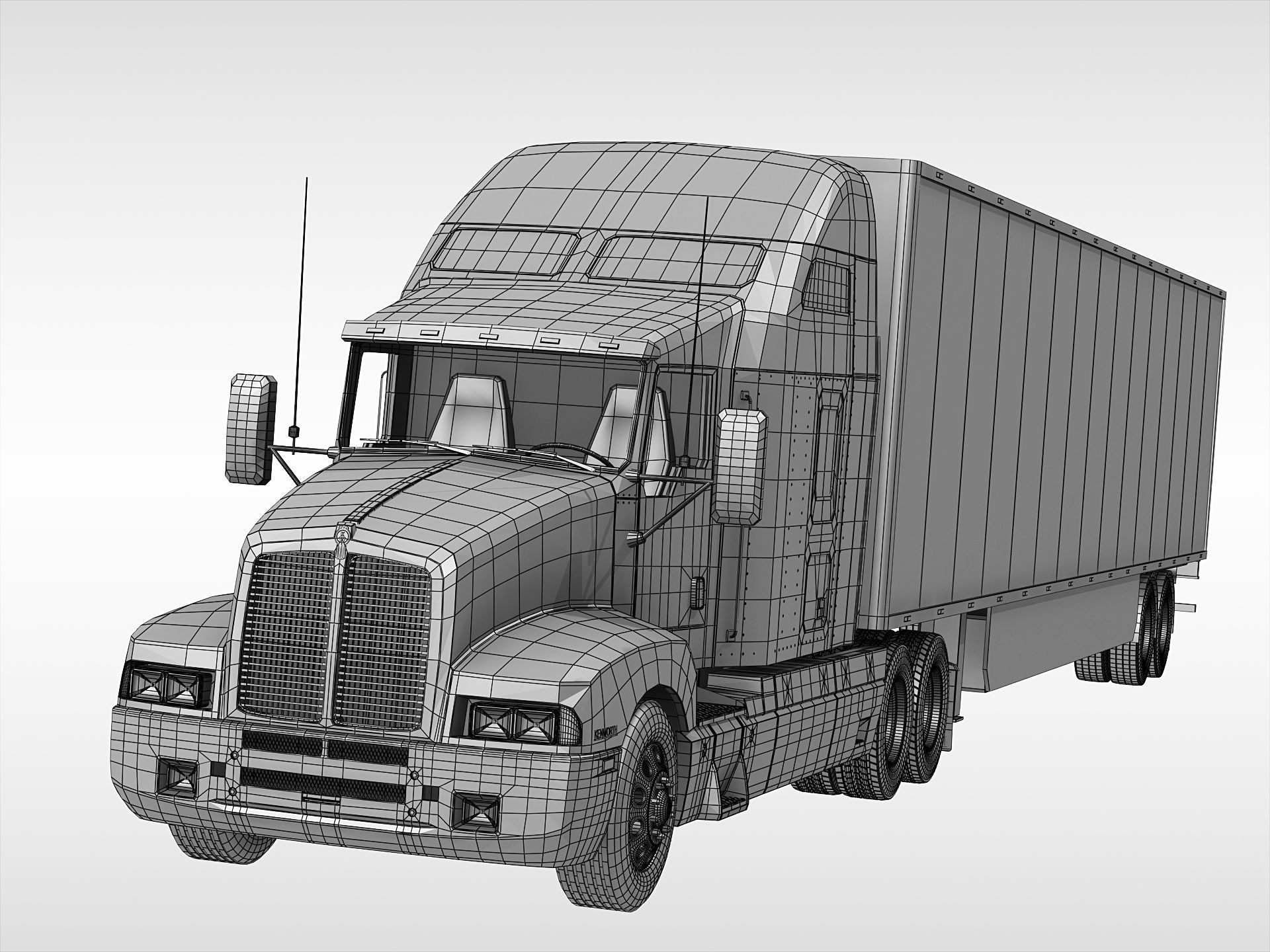 Kenworth T600 1985 - 2008 3D model_14