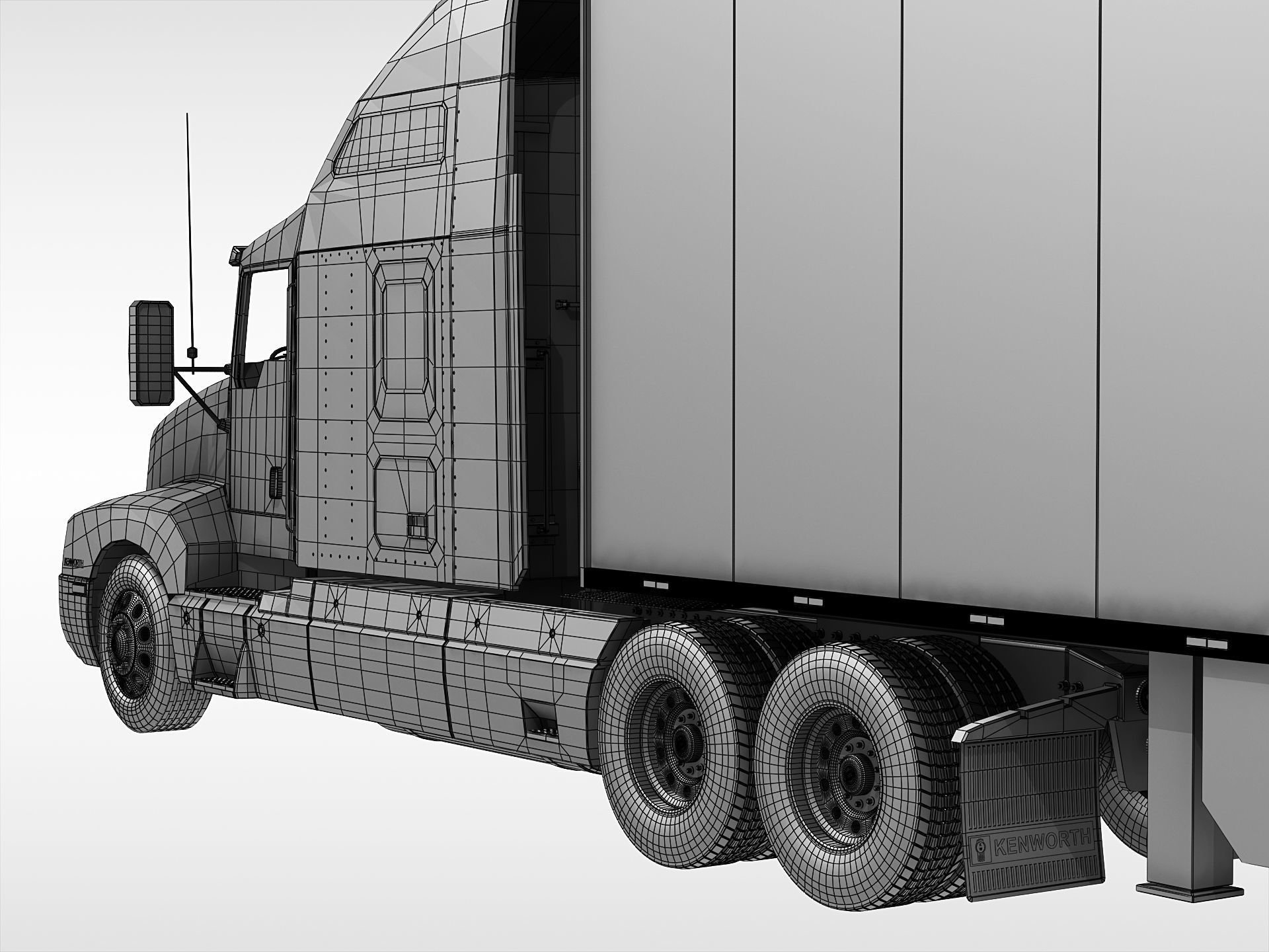 Kenworth T600 1985 - 2008 3D model_15