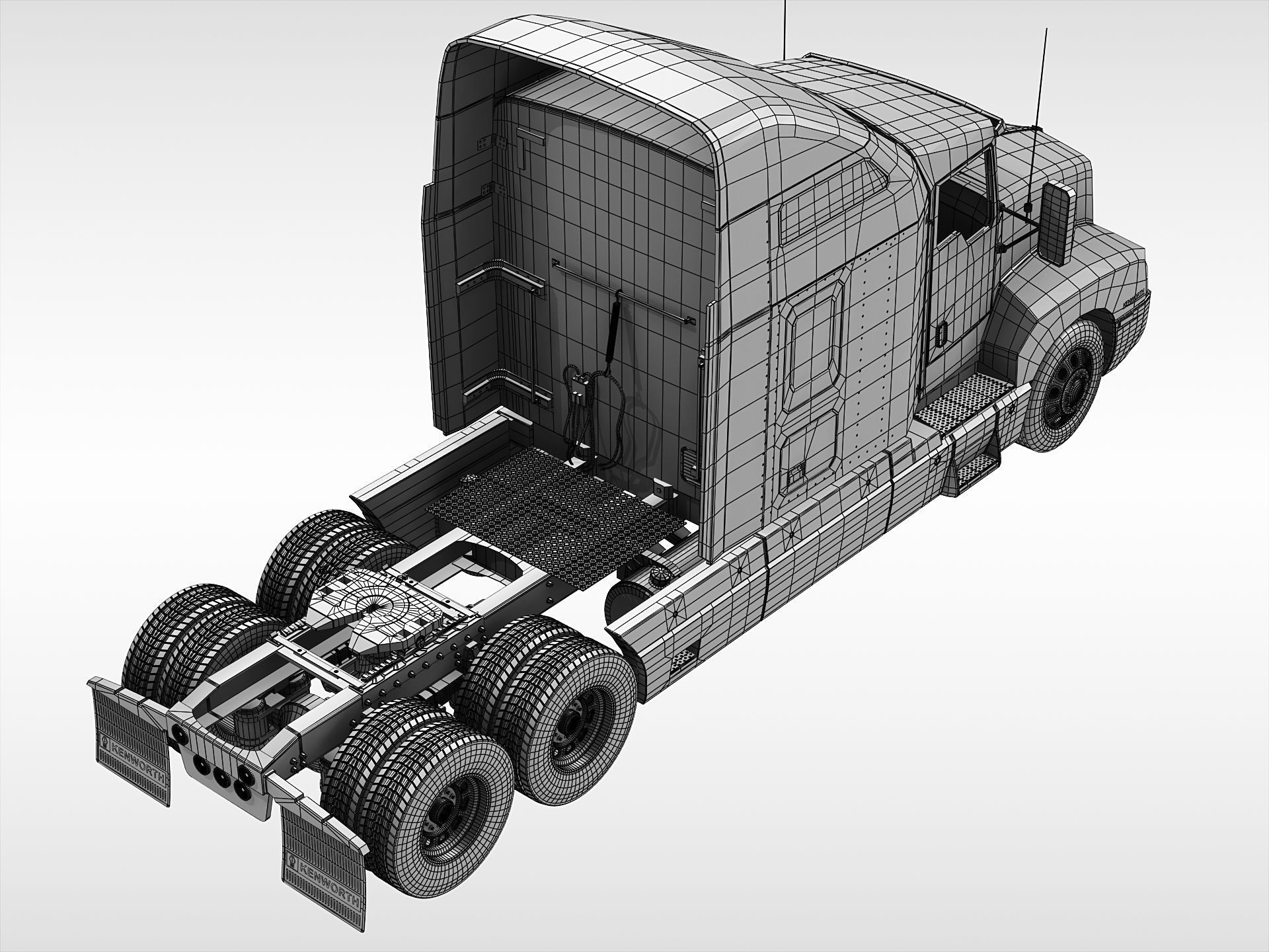 Kenworth T600 1985 - 2008 3D model_16