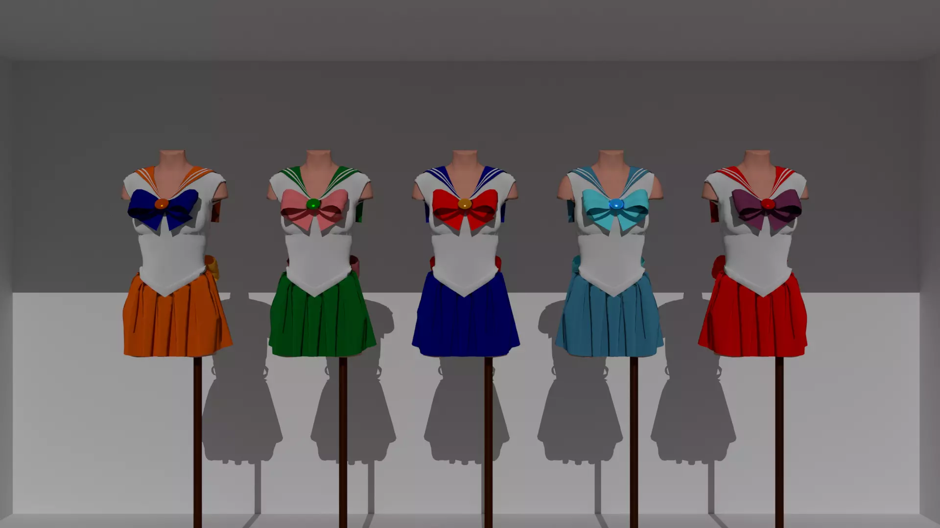 Sailor Soldiers Free 3D model