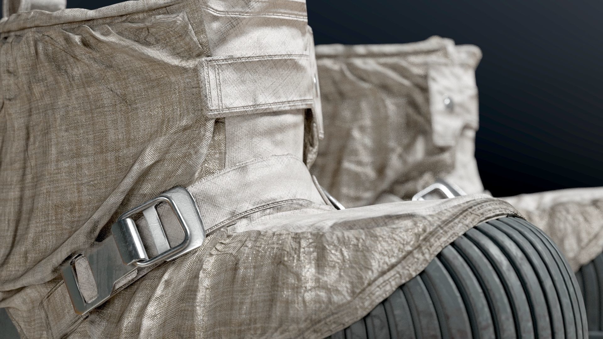 SPACESUIT NASA APOLLO 11 BOOTS 3D model_8