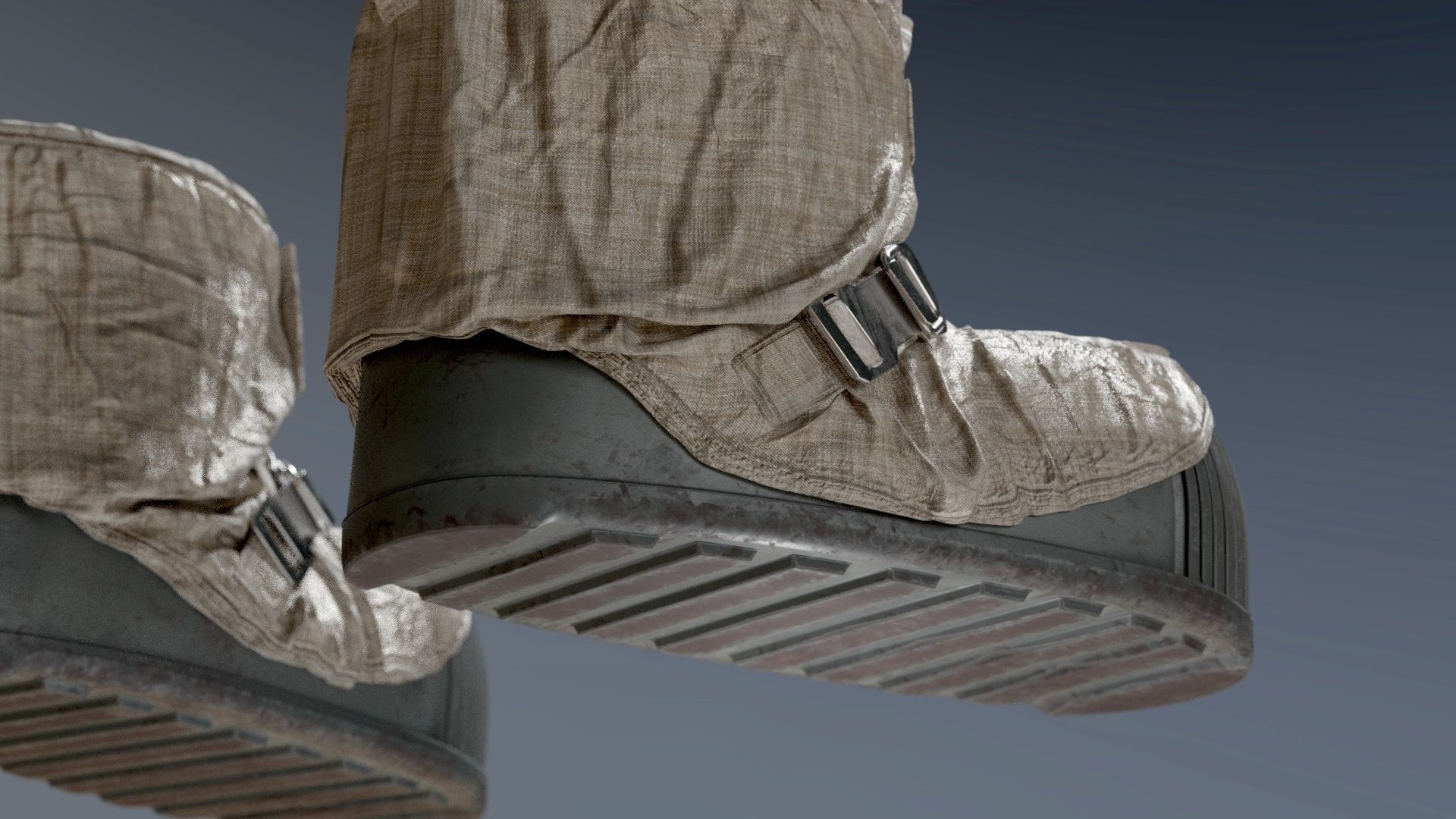SPACESUIT NASA APOLLO 11 BOOTS 3D model_4