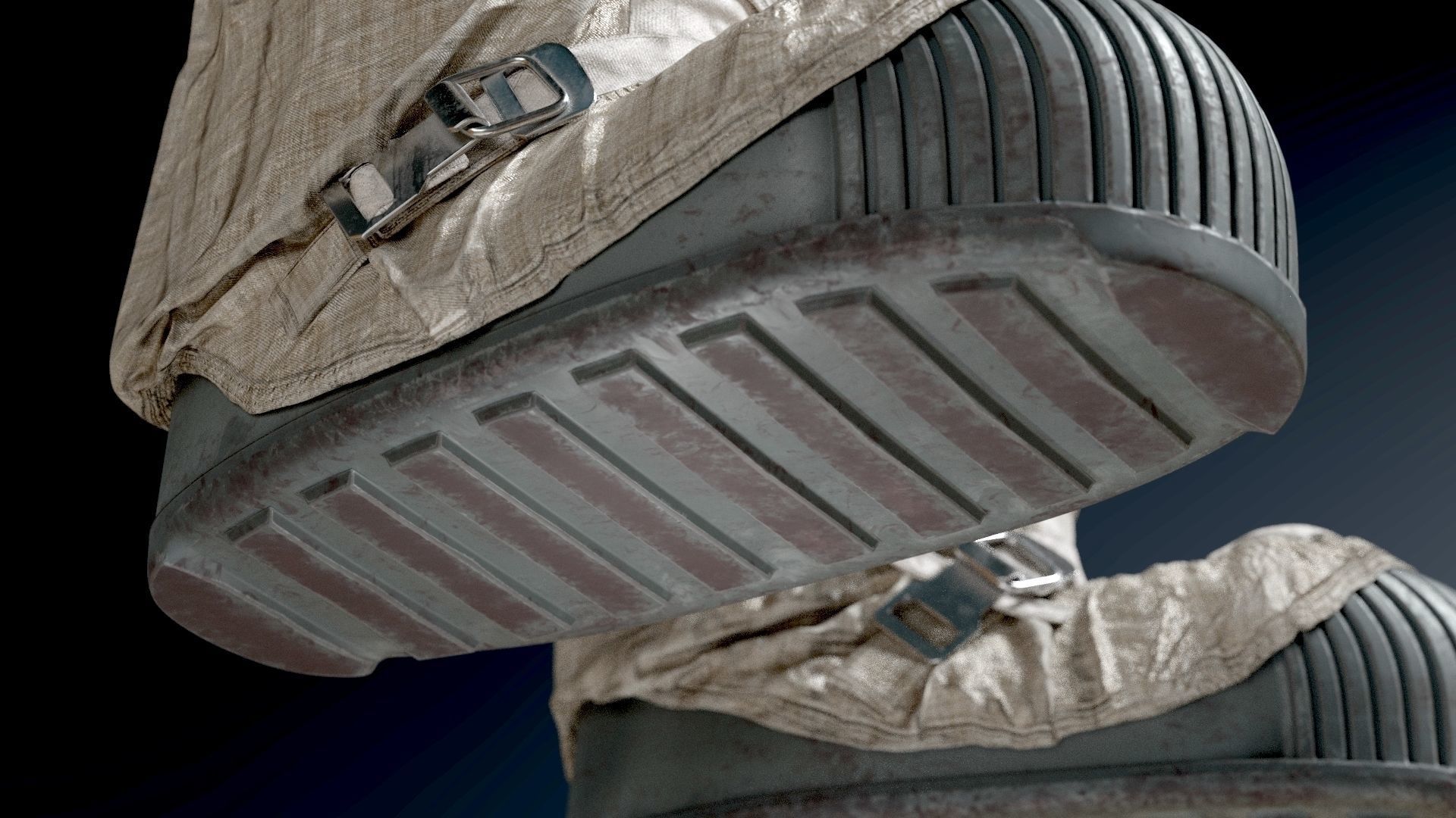 SPACESUIT NASA APOLLO 11 BOOTS 3D model_7