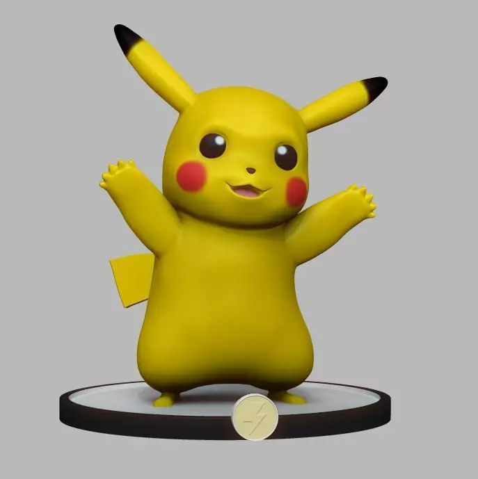 Pikachu figurine 3D print model_0