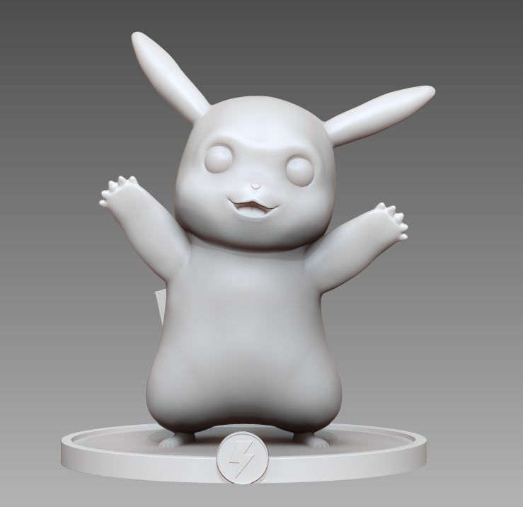 Pikachu figurine 3D print model_1