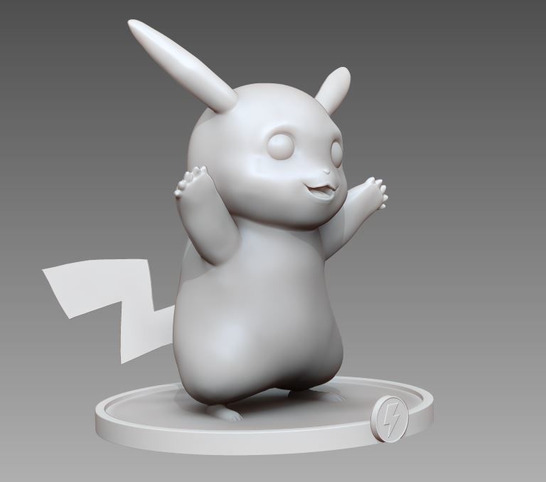 Pikachu figurine 3D print model_3