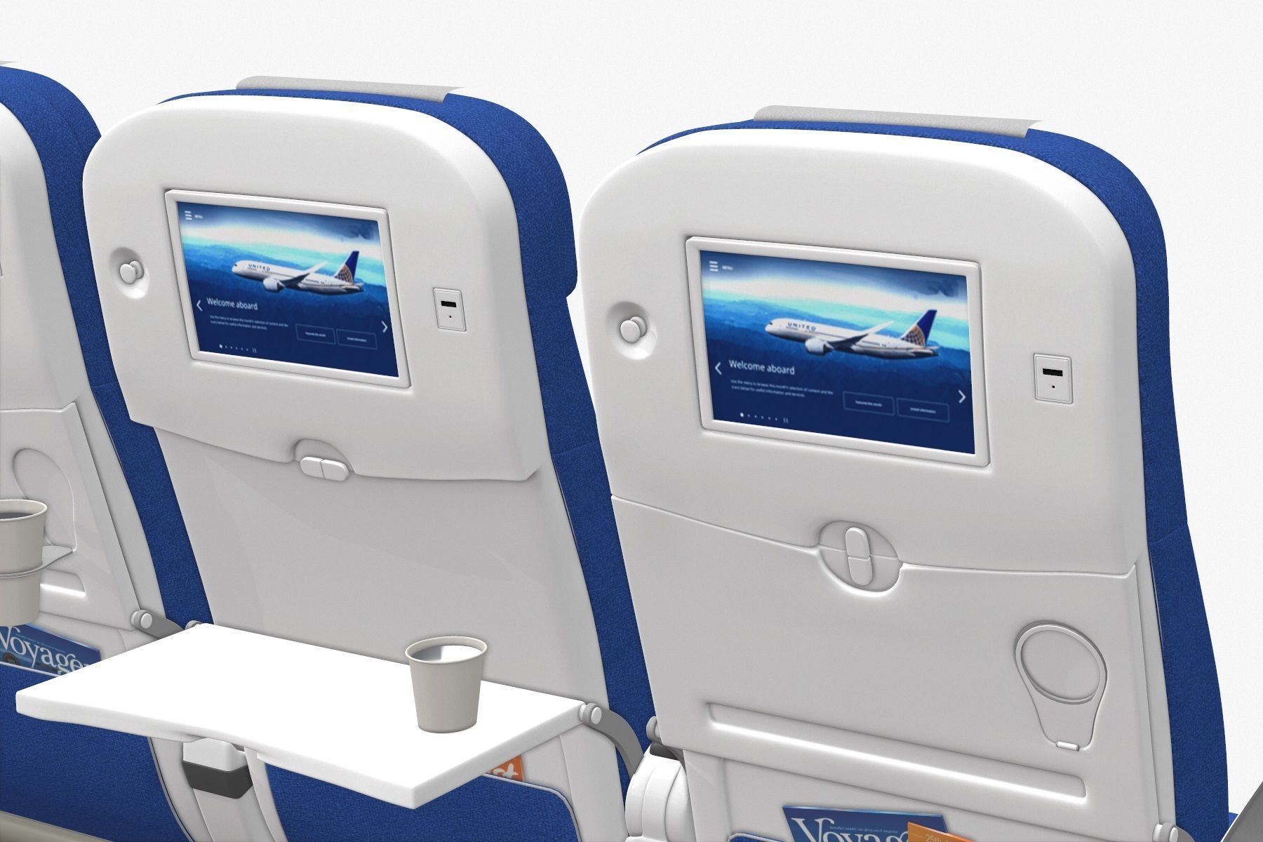 Airplane Chair V5 Low-poly 3D model_6