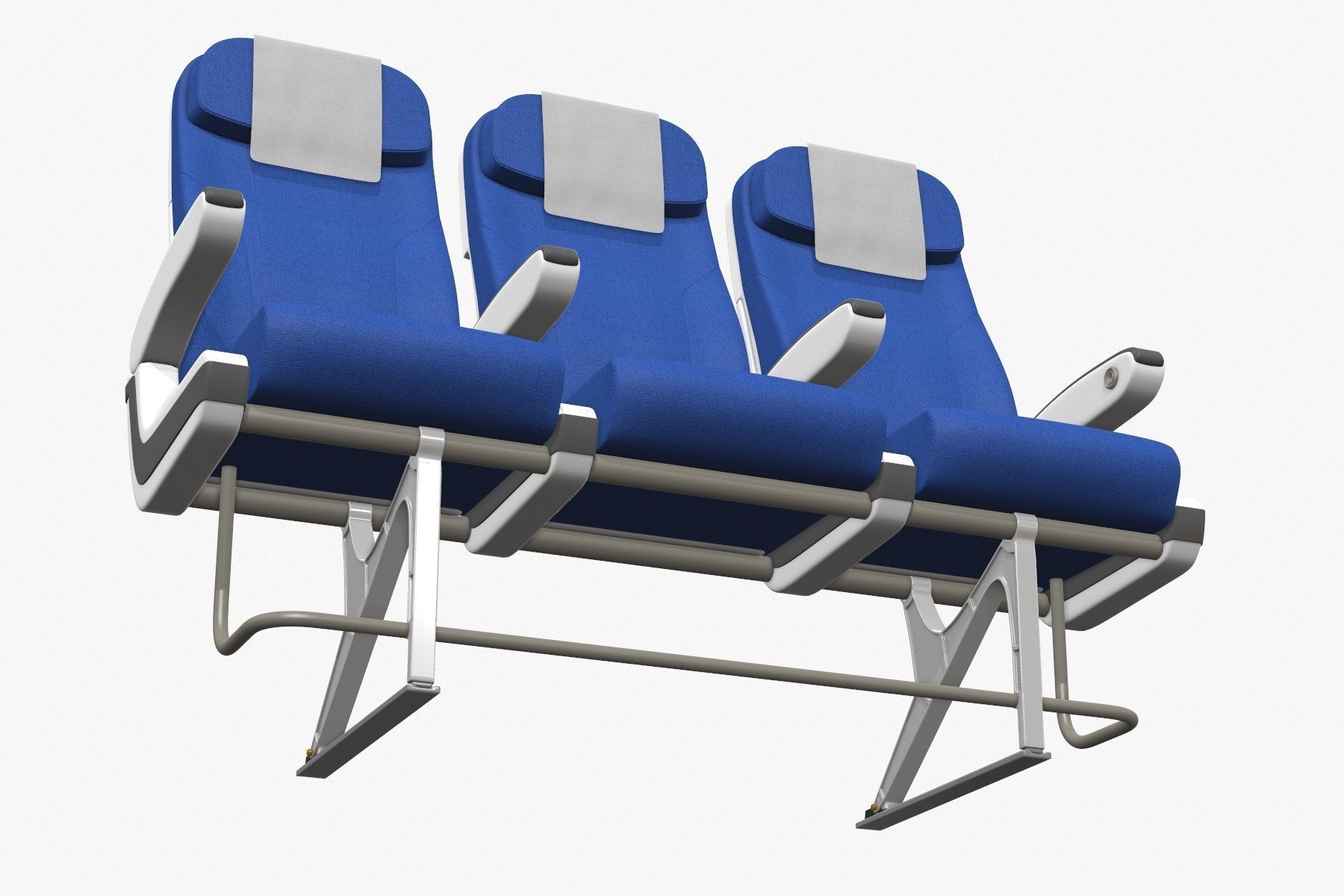 Airplane Chair V5 Low-poly 3D model_11