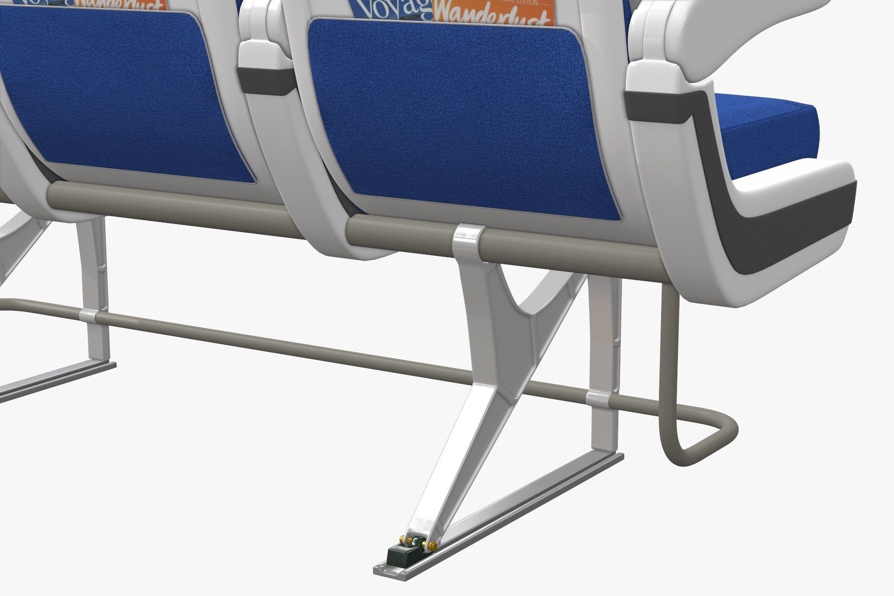 Airplane Chair V5 Low-poly 3D model_8