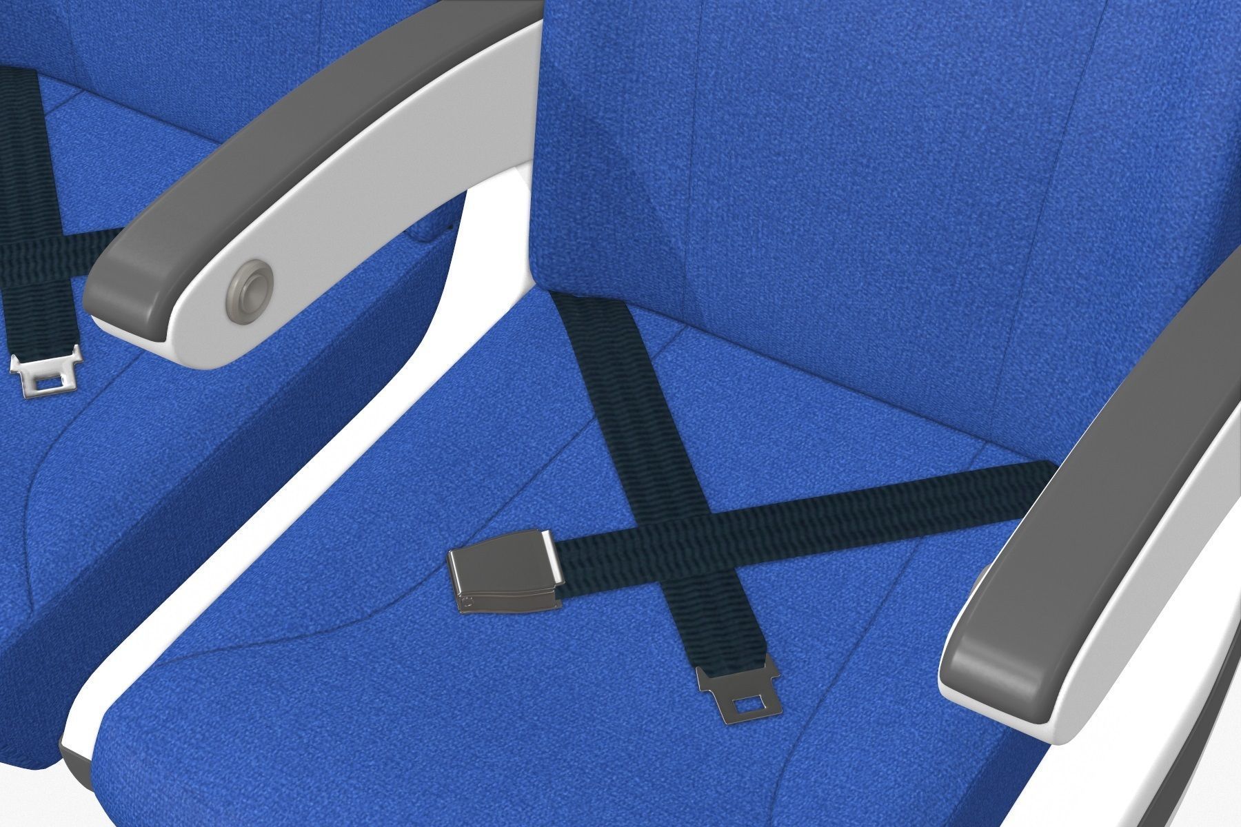 Airplane Chair V5 Low-poly 3D model_10