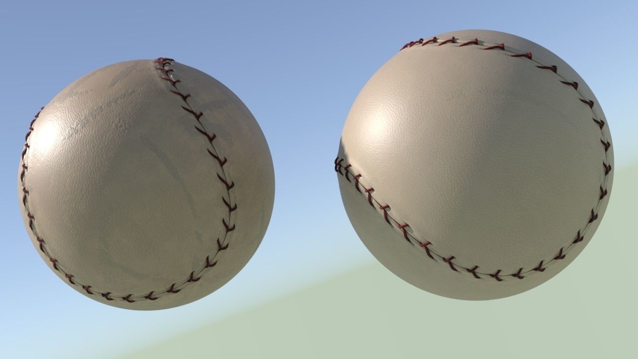 Baseball NEW and OLD with 4K texture Low-poly 3D model_5