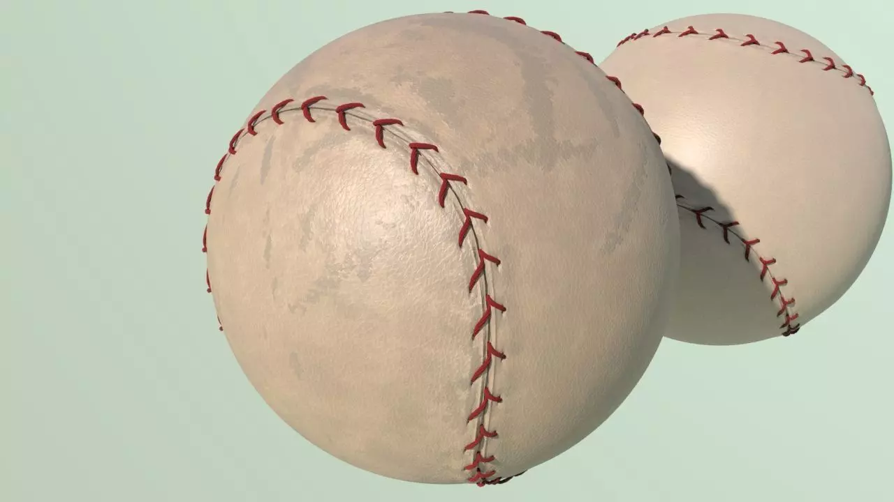 Baseball NEW and OLD with 4K texture Low-poly 3D model_0