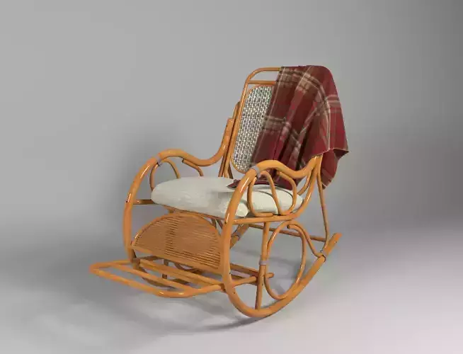 Armchair rattan rocking chair