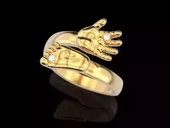 Baby hand foot ring 3D print model