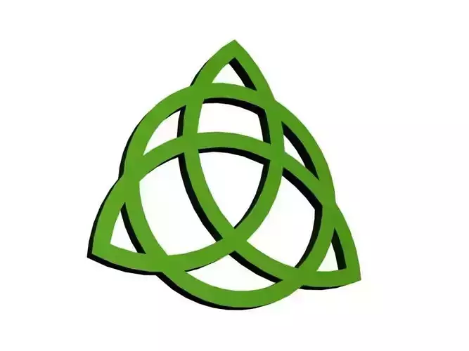 Printable Celtic knot Triquetra coaster 3D print model