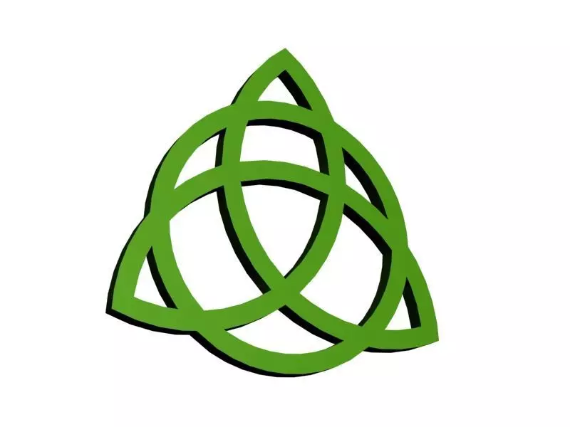 Printable Celtic knot Triquetra coaster 3D print model