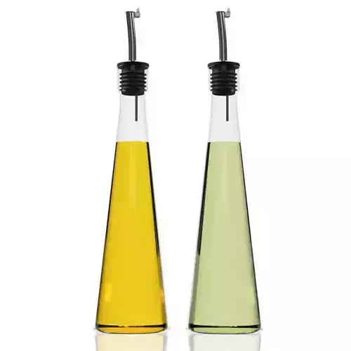 Oil and Vinegar Bottles with Metal Lid 3D model