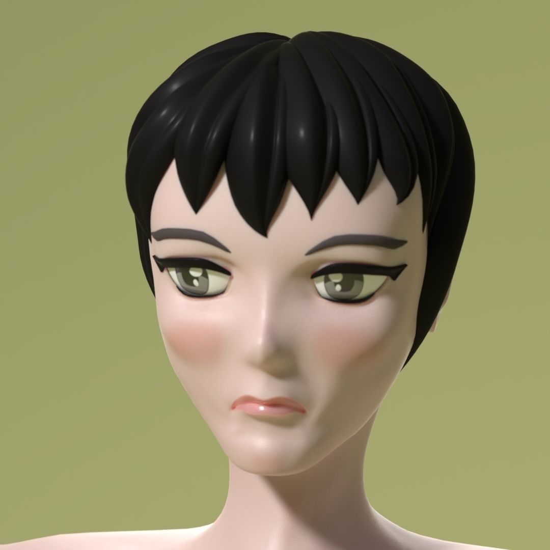 Maria - Rigged female anime character 3D model 3D model_10