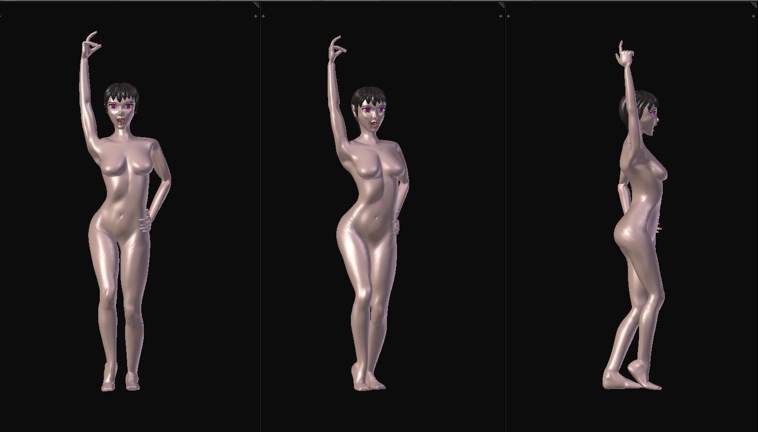 Maria - Rigged female anime character 3D model 3D model_15