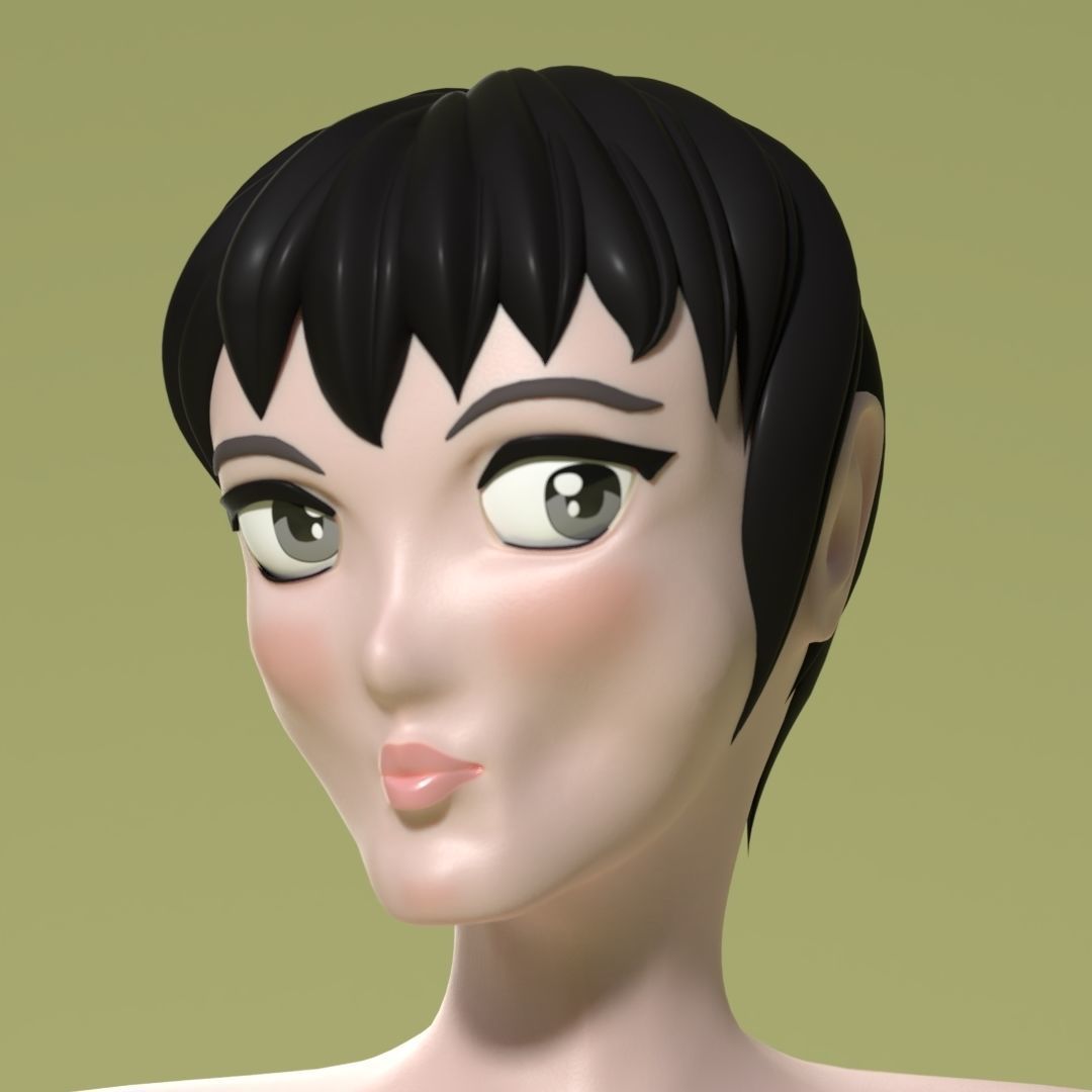 Maria - Rigged female anime character 3D model 3D model_11