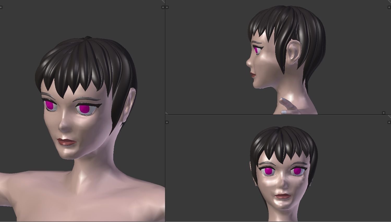 Maria - Rigged female anime character 3D model 3D model_14