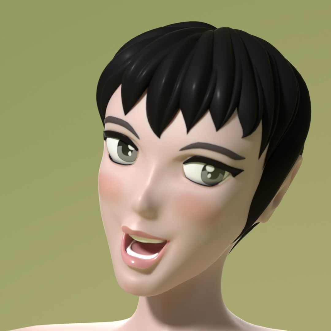 Maria - Rigged female anime character 3D model 3D model_6