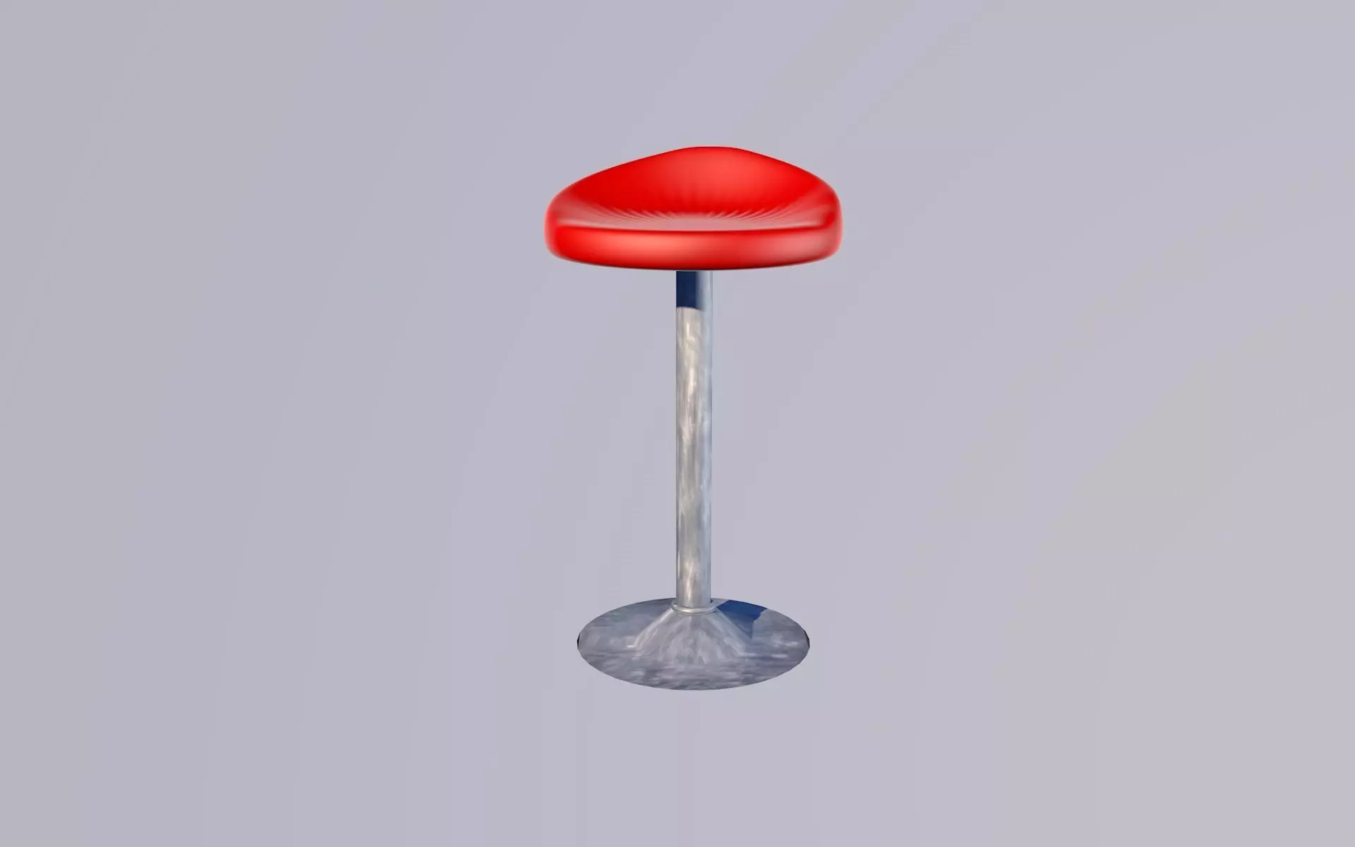 Leather bar stool 3D model