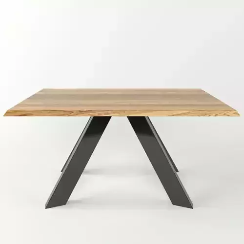 Simple wood dinner table