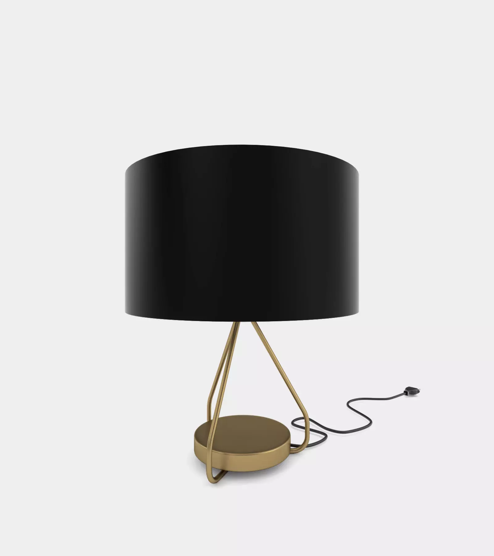 Classic brass table lamp 3D model_0