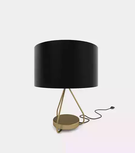 Classic brass table lamp 3D model