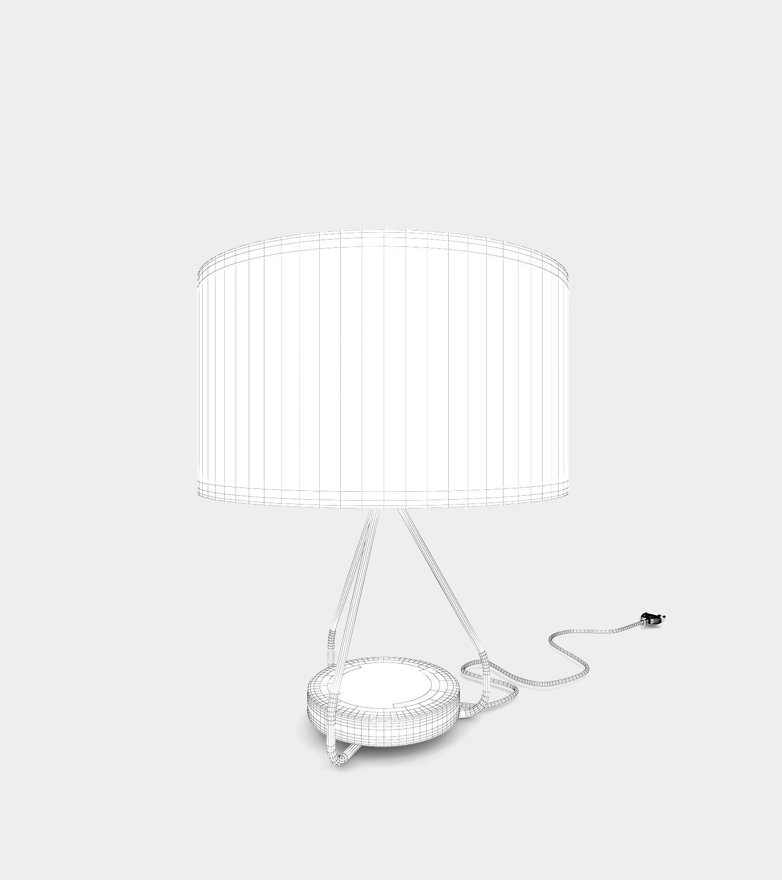 Classic brass table lamp 3D model_1