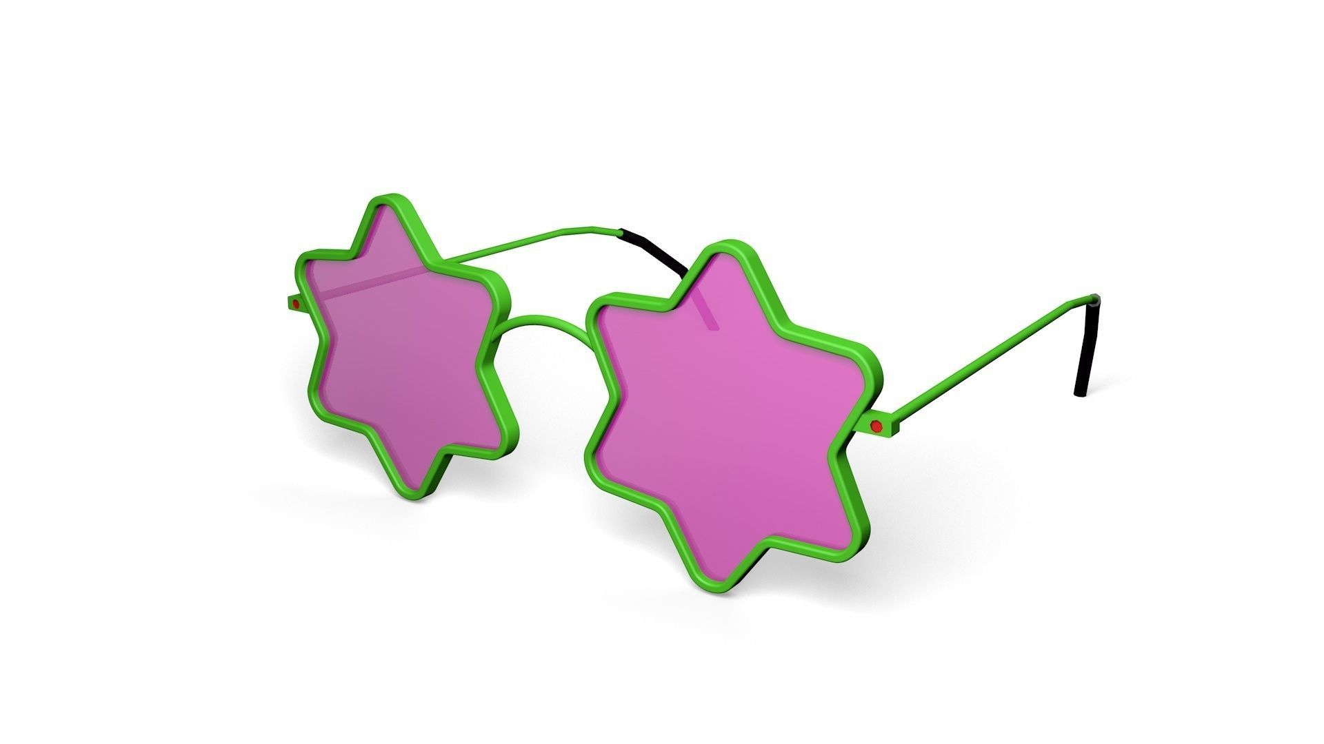 Star Shape Party Sunglass 3D Model Low-poly 3D model_5