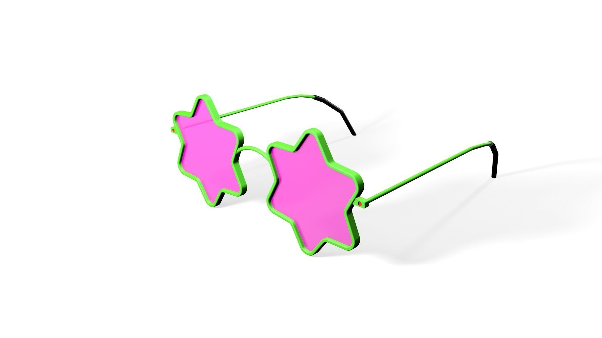 Star Shape Party Sunglass 3D Model Low-poly 3D model_7