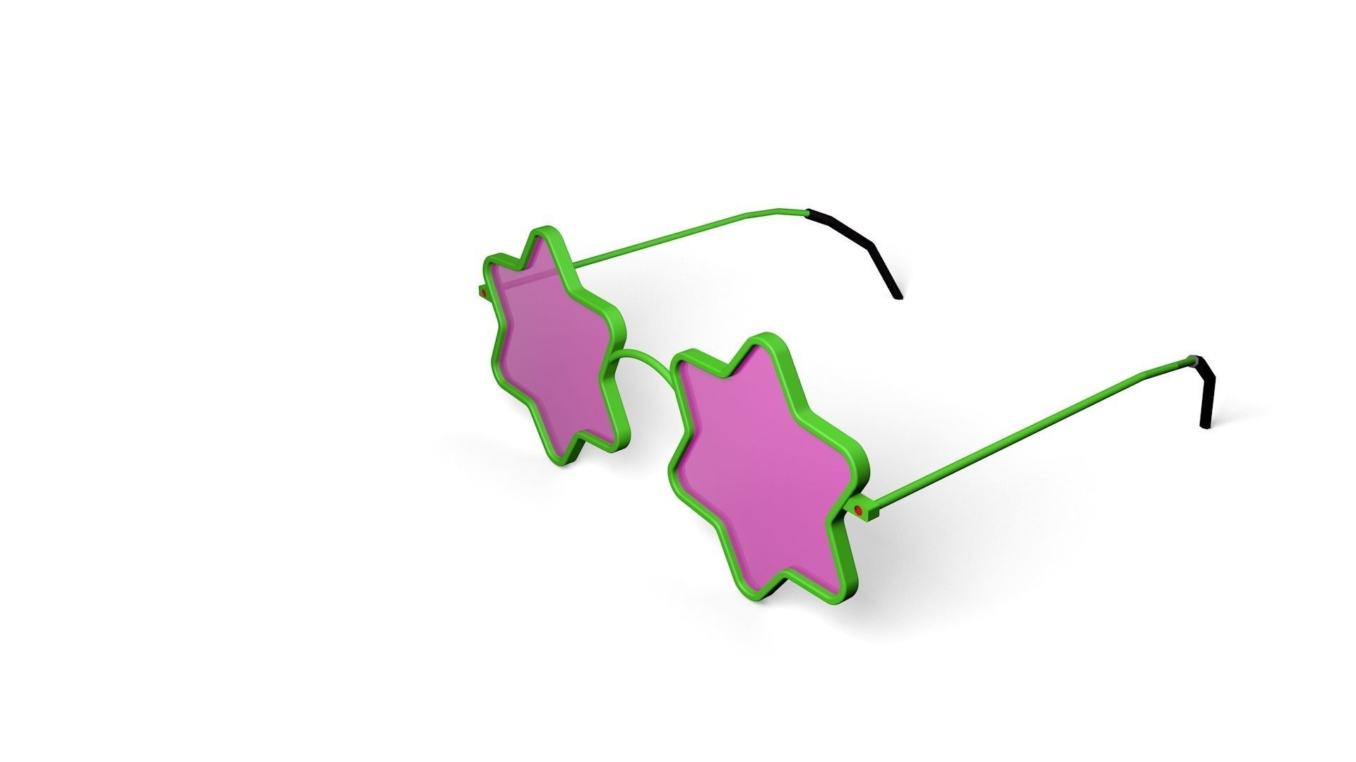 Star Shape Party Sunglass 3D Model Low-poly 3D model_6