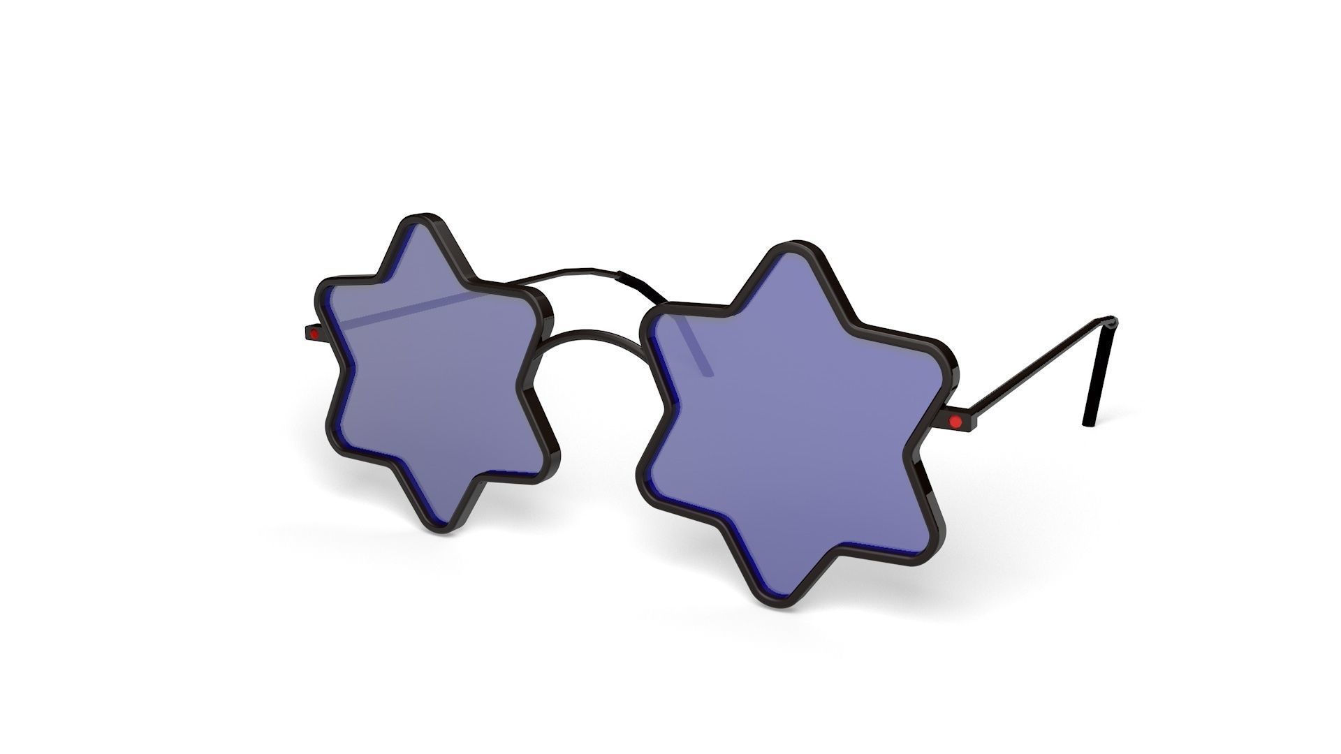 Star Shape Party Sunglass 3D Model Low-poly 3D model_2