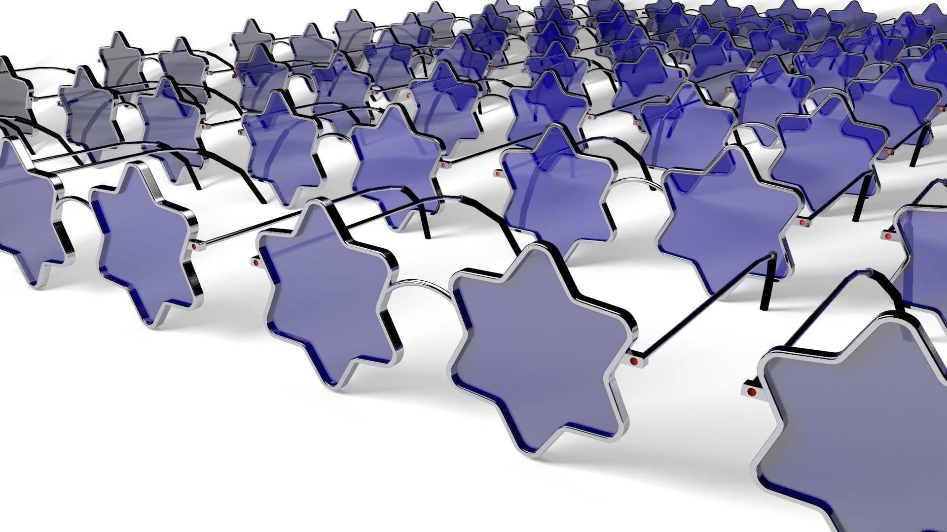 Star Shape Party Sunglass 3D Model Low-poly 3D model_1