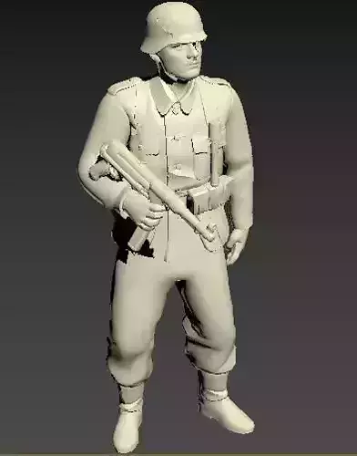 German infantry soldier WWII 3D print model
