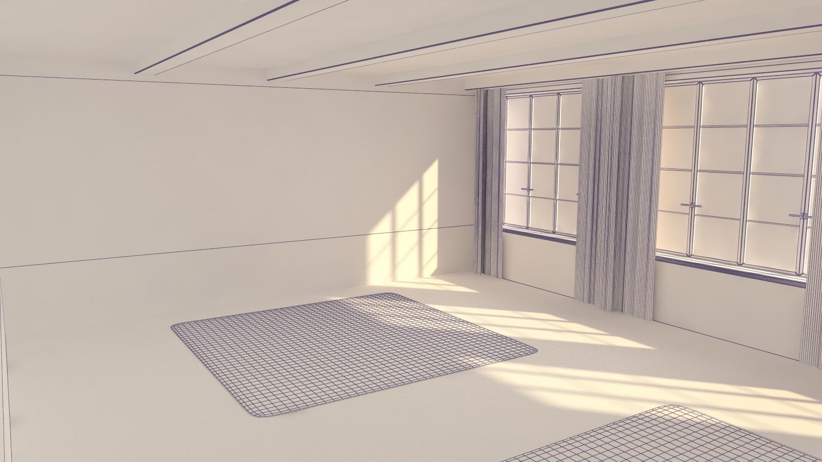room and lighting Free 3D model_1