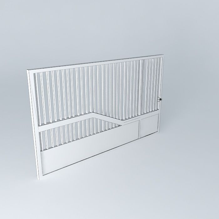 Gate bamboo screen Free 3D model_3