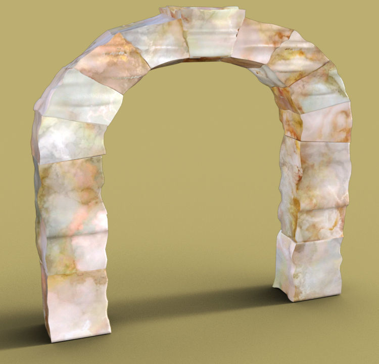 Stone arch Free 3D model_2