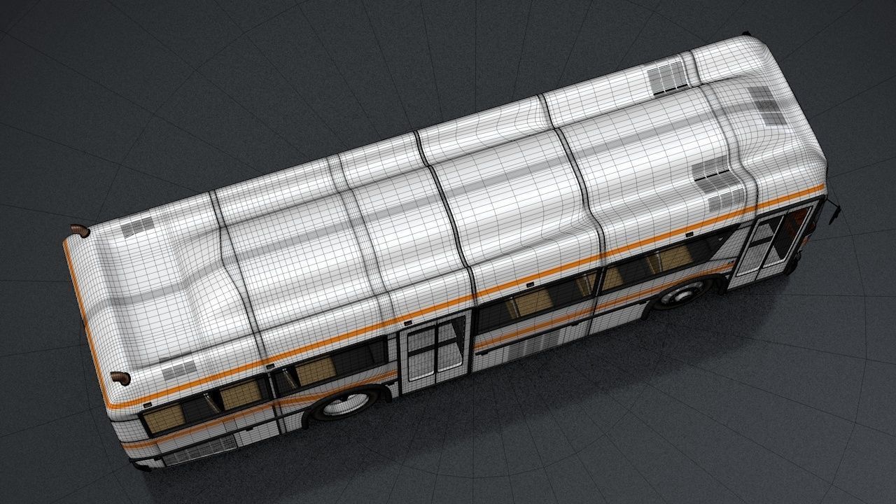 City Bus Rigged 3D model_23