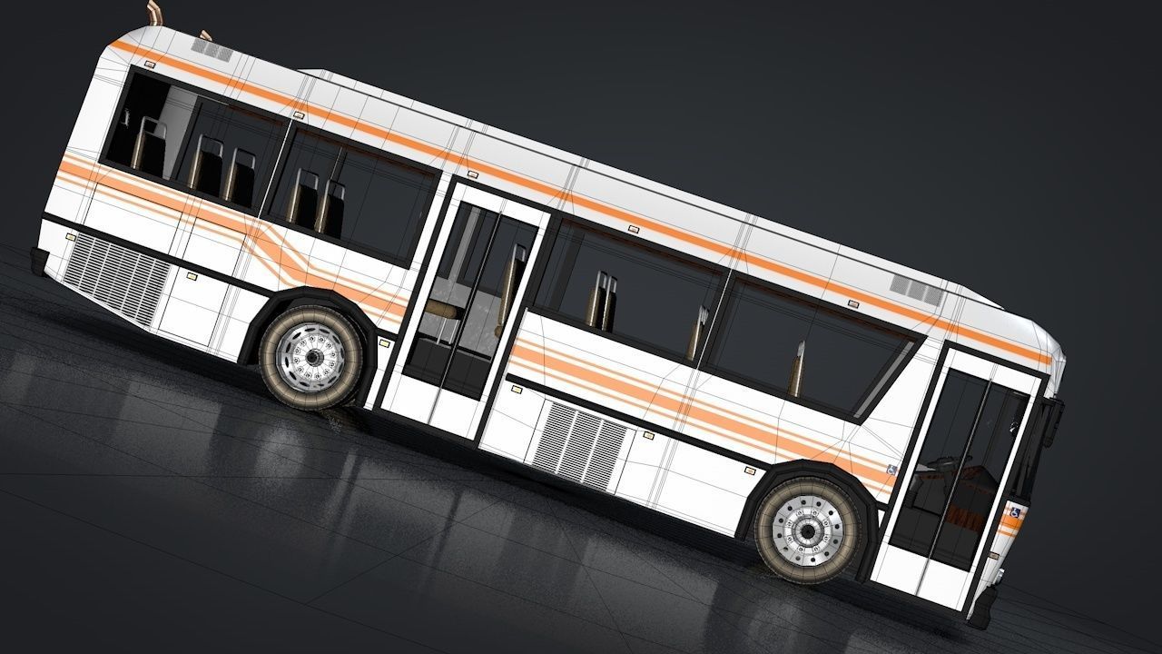 City Bus Rigged 3D model_33