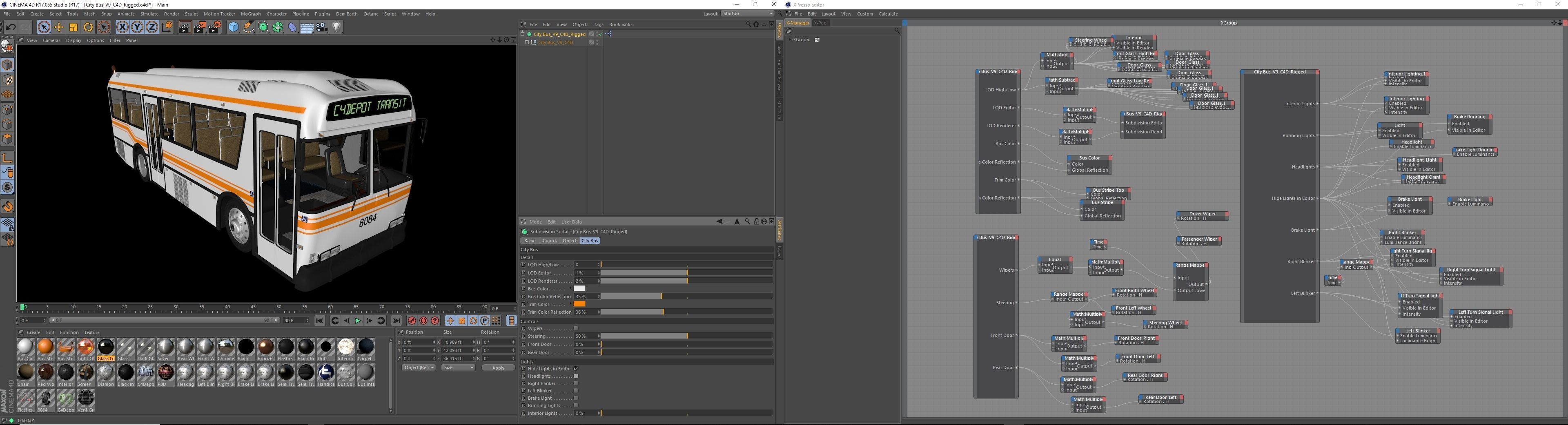 City Bus Rigged 3D model_39